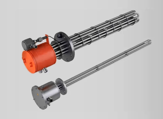 tubular flange heaters for liquids and gases